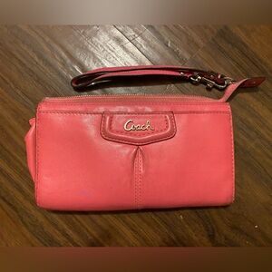 Pink Coach wristlet